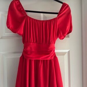 Mini dress with back bow detail